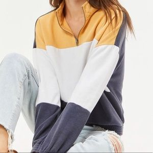 Pacsun colorblock half-zip sweater
